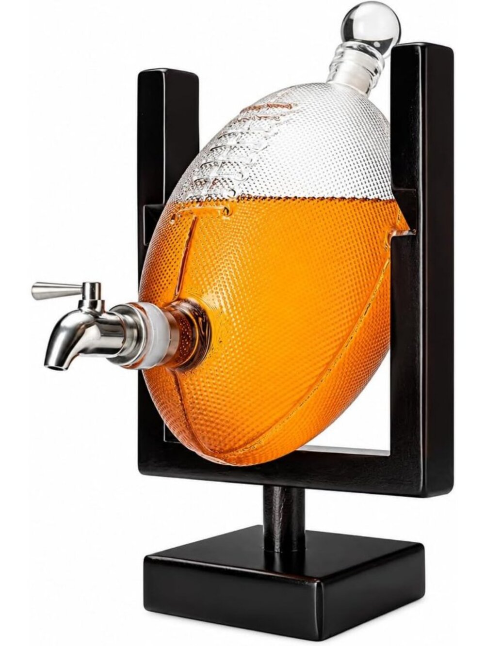 Football Gifts for Men - Whiskey Decanter Set with Glasses & Field Goal Holder